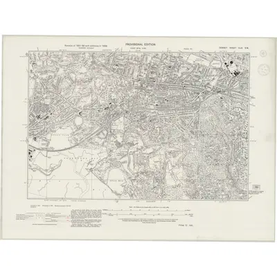 1938 Map of Dorset XLIV.SW, 1944 Print
