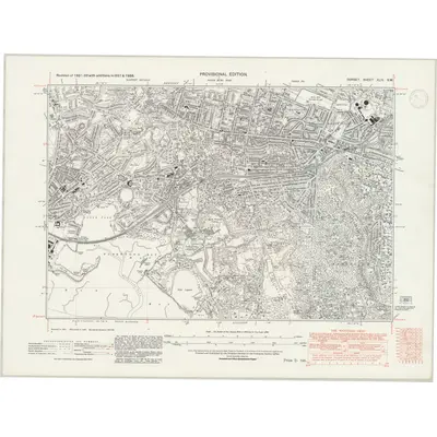 1938 Map of Dorset XLIV.SW, 1947 Print