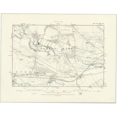 1887 Map of Dorset XLIX.NE, 1888 Print