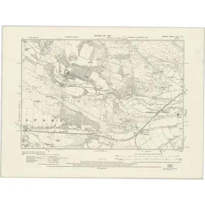 1926 Map of Dorset XLIX.NE, 1930 Print