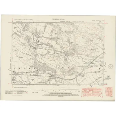 1938 Map of Dorset XLIX.NE, 1948 Print
