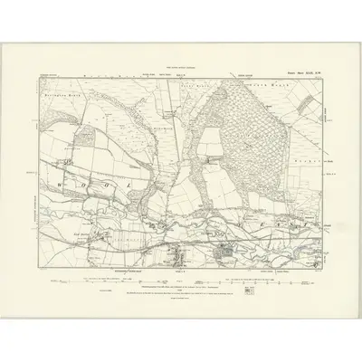 1886 Map of Dorset XLIX.NW, 1888 Print