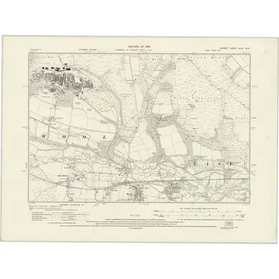 1926 Map of Dorset XLIX.NW, 1930 Print
