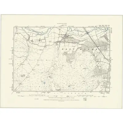 1887 Map of Dorset XLIX.SE, 1888 Print
