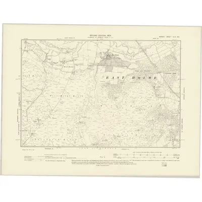 1900 Map of Dorset XLIX.SE, 1903 Print