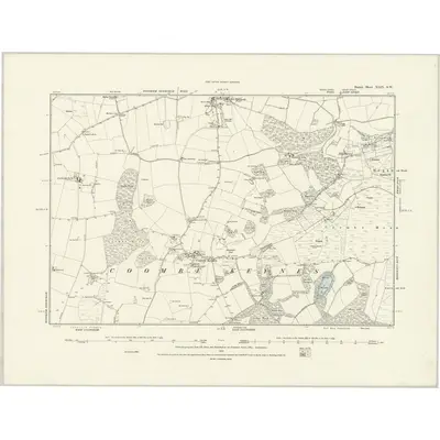 1886 Map of Dorset XLIX.SW, 1888 Print