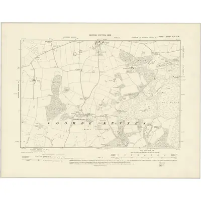 1900 Map of Dorset XLIX.SW, 1902 Print