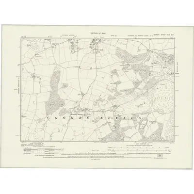1927 Map of Dorset XLIX.SW, 1930 Print