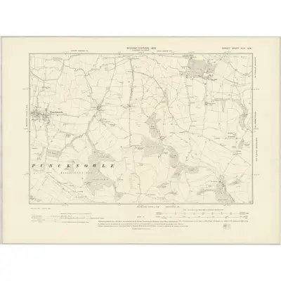 1901 Map of Dorset XLVI.NW, 1903 Print