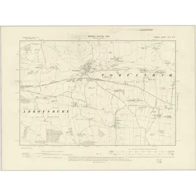 1901 Map of Dorset XLVI.SE, 1903 Print