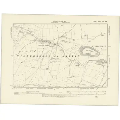 1901 Map of Dorset XLVII.NW, 1903 Print