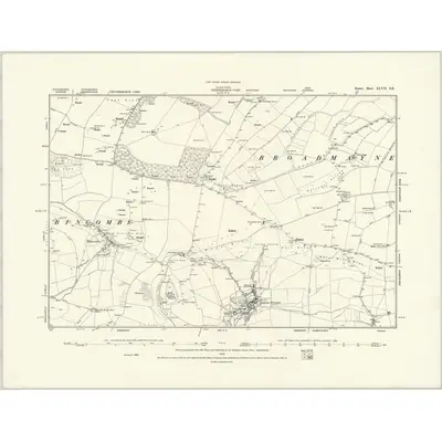 1886 Map of Dorset XLVII.SE, 1888 Print