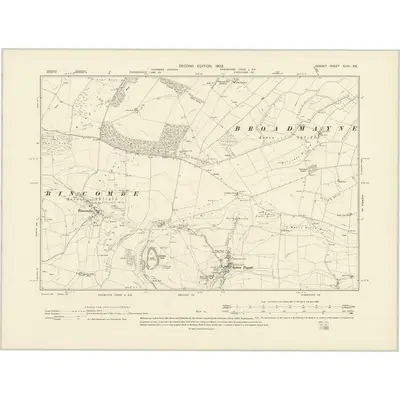 1901 Map of Dorset XLVII.SE, 1903 Print