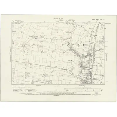 1927 Map of Dorset XLVII.SW, 1930 Print