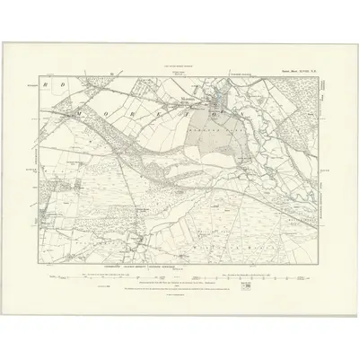 1886 Map of Dorset XLVIII.NE, 1888 Print