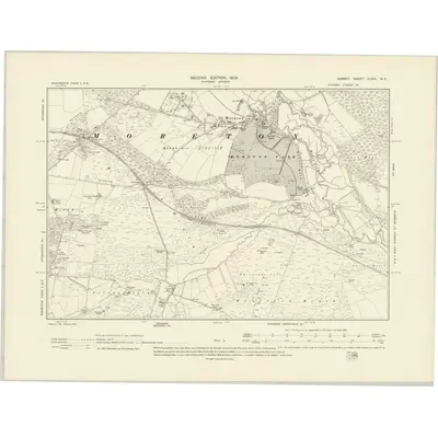 1900 Map of Dorset XLVIII.NE, 1902 Print
