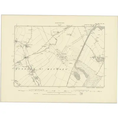 1886 Map of Dorset XV.NE, 1887 Print