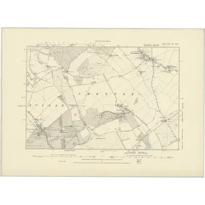 1886 Map of Dorset XV.NW, 1887 Print