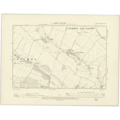 1900 Map of Dorset XV.SE, 1902 Print