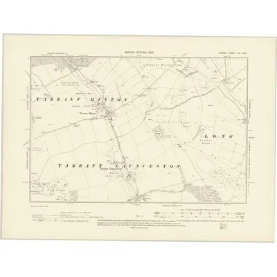 1900 Map of Dorset XV.SW, 1902 Print