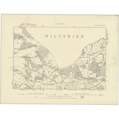 1886 Map of Dorset XVI.NE, 1887 Print