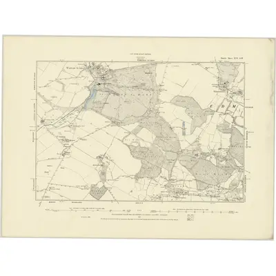 1886 Map of Dorset XVI.SW, 1887 Print