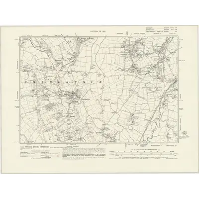 1928 Map of Dorset XVIII.SE, 1931 Print