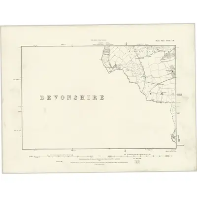 1887 Map of Dorset XVIII.SW, 1888 Print