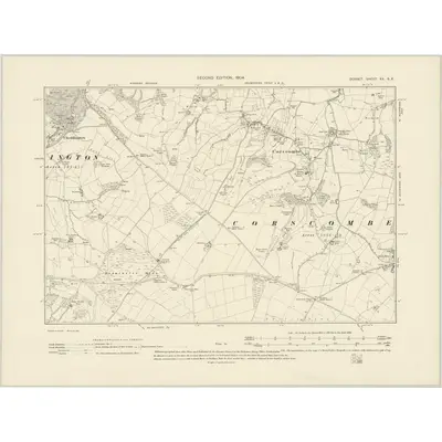 1901 Map of Dorset XX.SE, 1904 Print