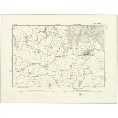 1887 Map of Dorset XXI.SW, 1888 Print