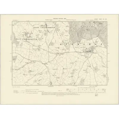 1901 Map of Dorset XXI.SW, 1903 Print