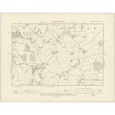 1901 Map of Dorset XXII.NE, 1903 Print