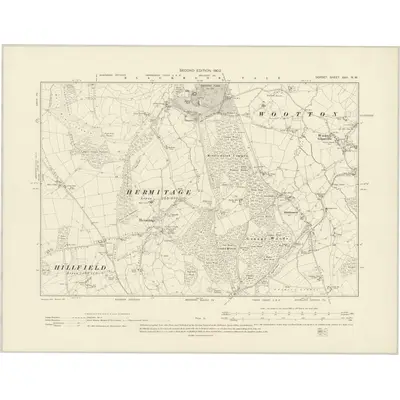 1901 Map of Dorset XXII.NW, 1903 Print