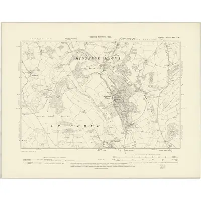 1901 Map of Dorset XXII.SW, 1903 Print