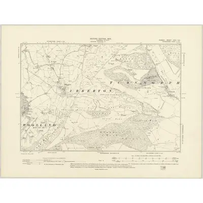 1900 Map of Dorset XXIII.NE, 1902 Print