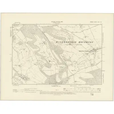 1900 Map of Dorset XXIII.SE, 1902 Print