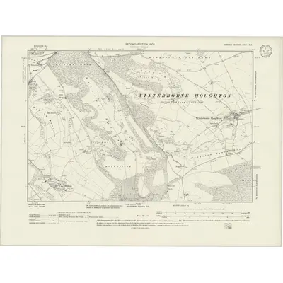 1900 Map of Dorset XXIII.SE, 1933 Print
