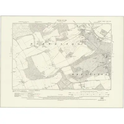 1927 Map of Dorset XXIV.NW, 1929 Print