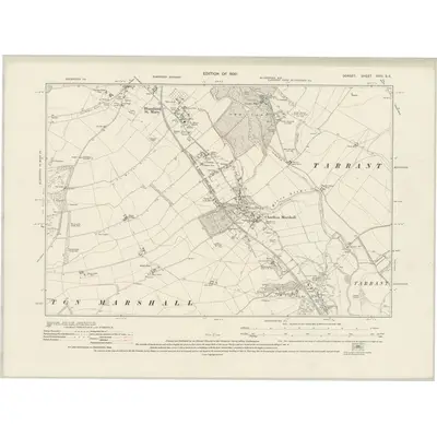 1928 Map of Dorset XXIV.SE, 1930 Print