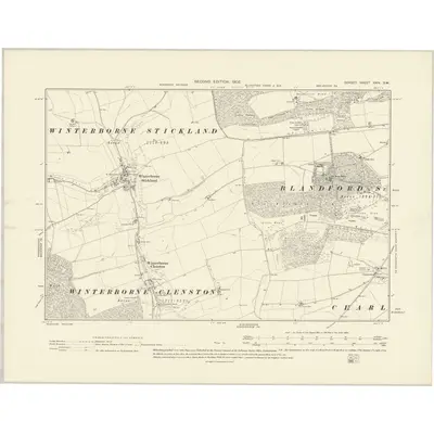 1900 Map of Dorset XXIV.SW, 1902 Print
