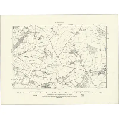 1886 Map of Dorset XXIX.NE, 1888 Print
