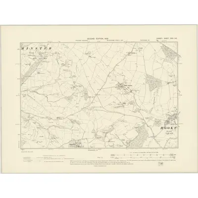 1901 Map of Dorset XXIX.NE, 1903 Print