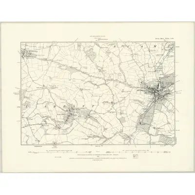 1886 Map of Dorset XXIX.NW, 1888 Print