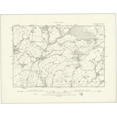 1886 Map of Dorset XXIX.SE, 1888 Print