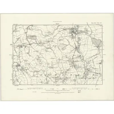 1886 Map of Dorset XXIX.SW, 1888 Print