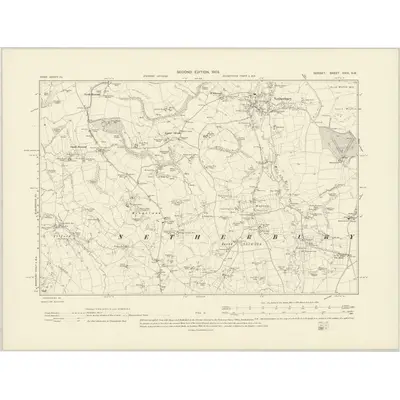 1901 Map of Dorset XXIX.SW, 1903 Print