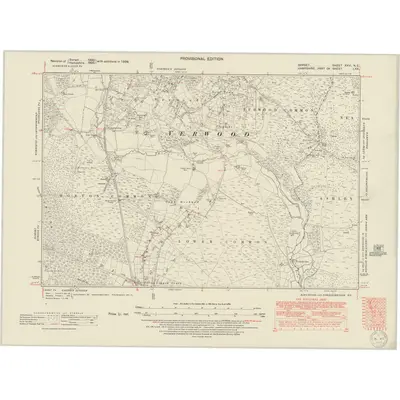 1938 Map of Dorset XXVI.NE, 1950 Print