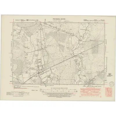 1938 Map of Dorset XXVI.SE, 1950 Print