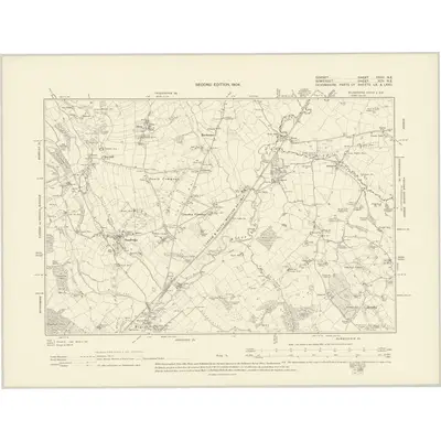 1901 Map of Dorset XXVII.NE, 1904 Print