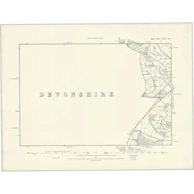 1887 Map of Dorset XXVII.SE, 1888 Print